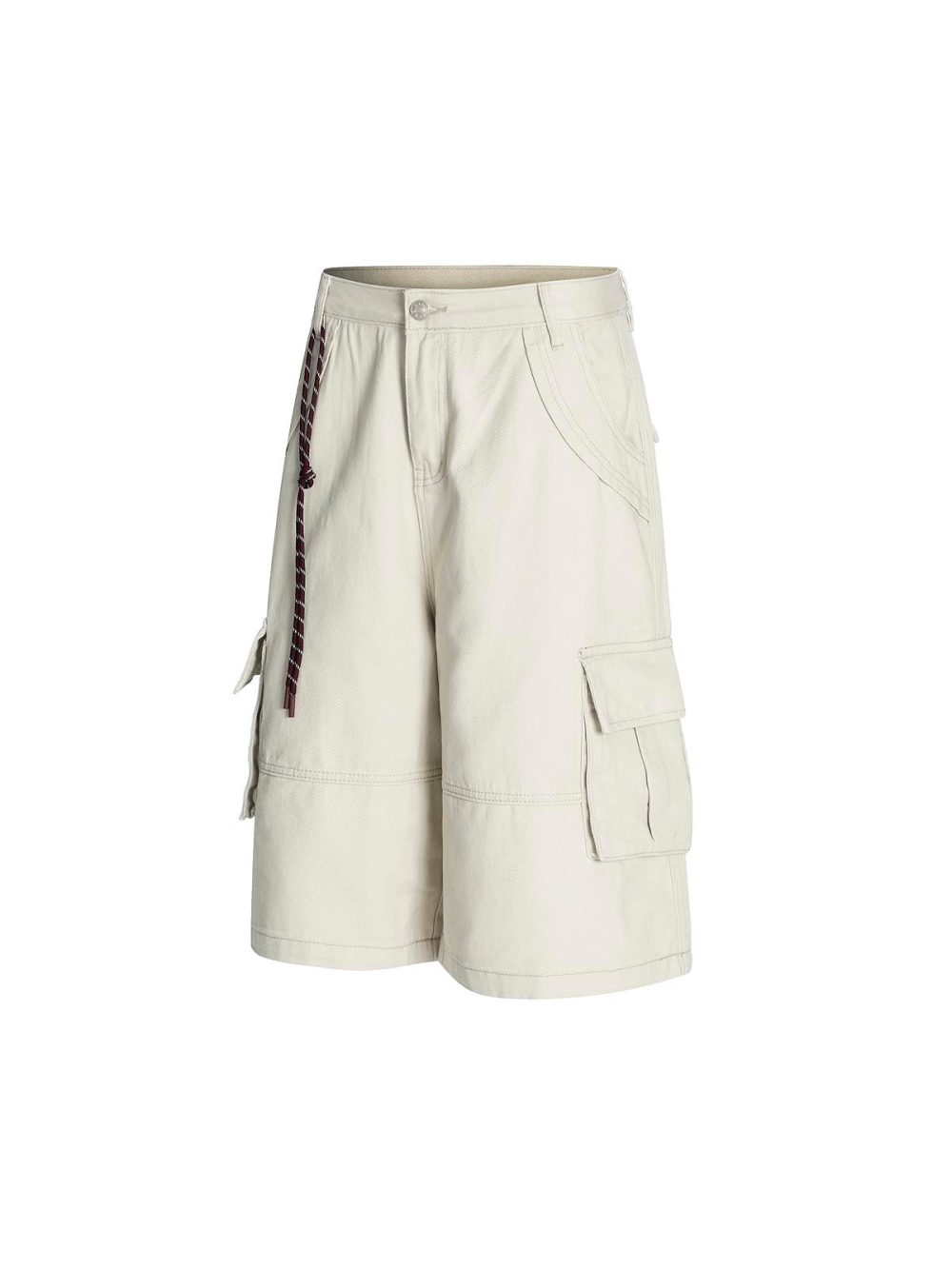 Tassel-Tie Cargo Shorts Jeans - Image 3