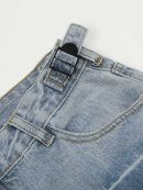 Vintage Striped Blue Straight Jeans