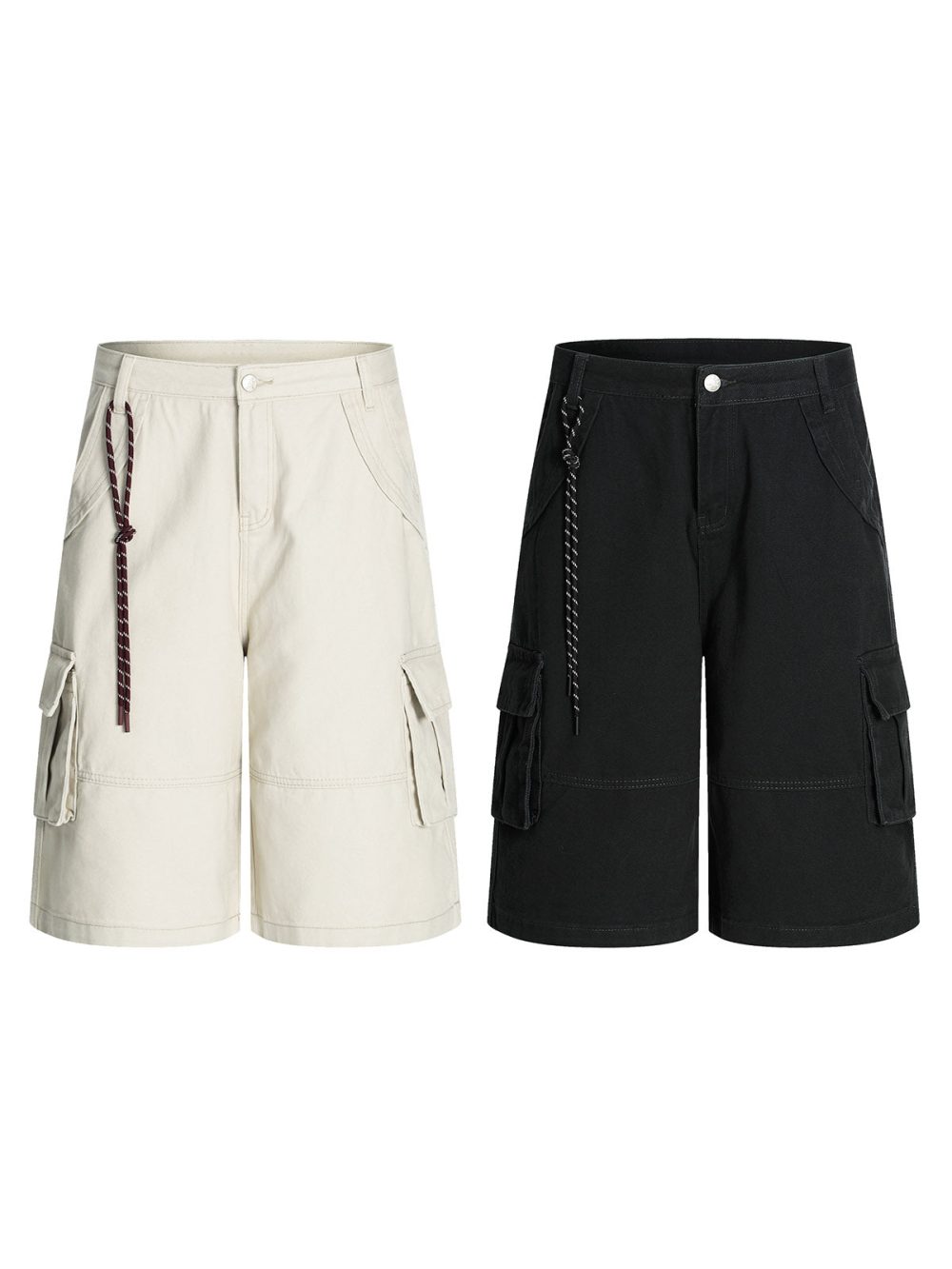 Tassel-Tie Cargo Shorts Jeans - Image 11