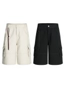 Tassel-Tie Cargo Shorts Jeans