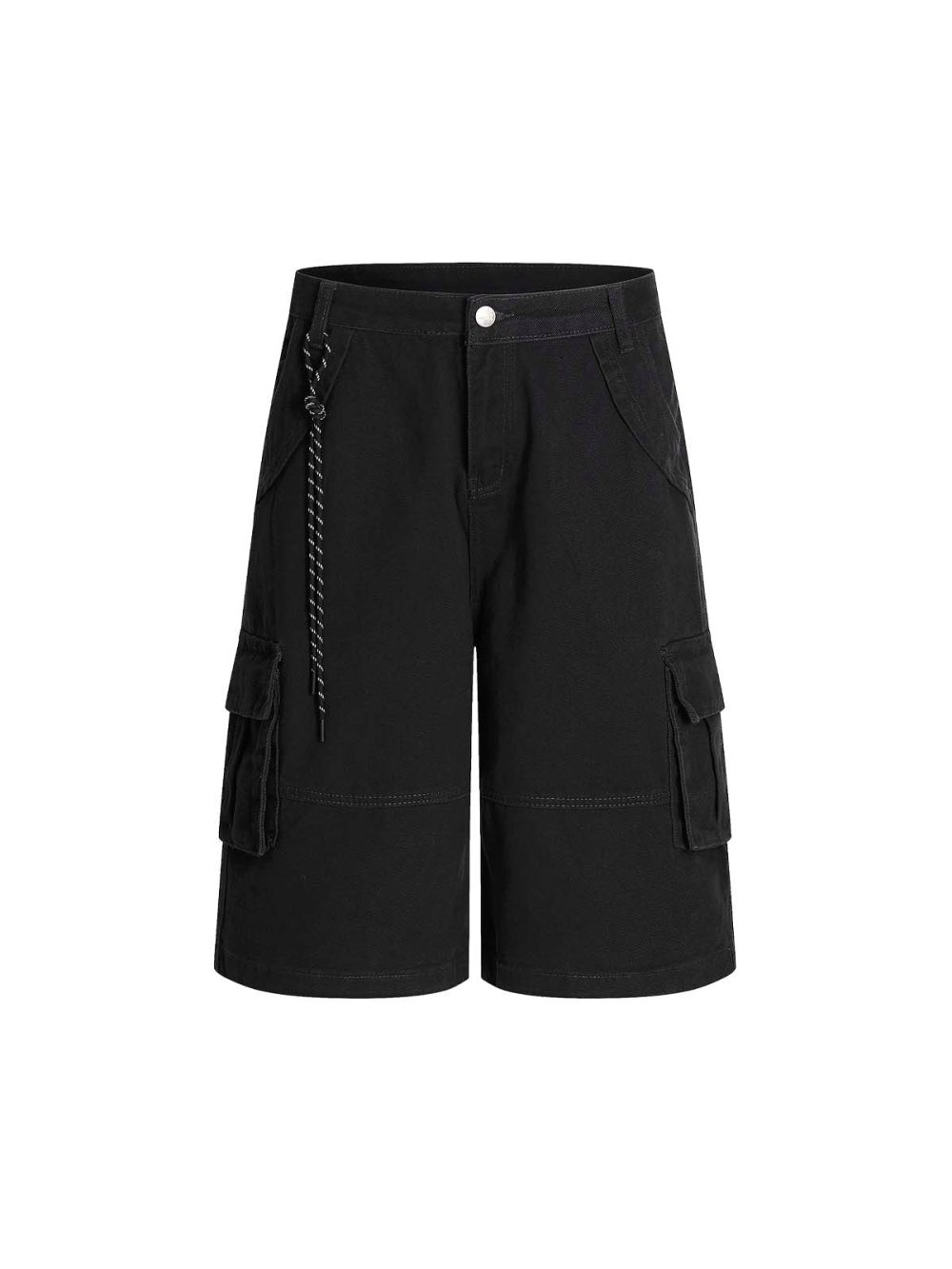 Tassel-Tie Cargo Shorts Jeans - Image 2