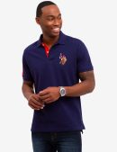 MULTI COLOR BIG LOGO SOLID POLO SHIRT