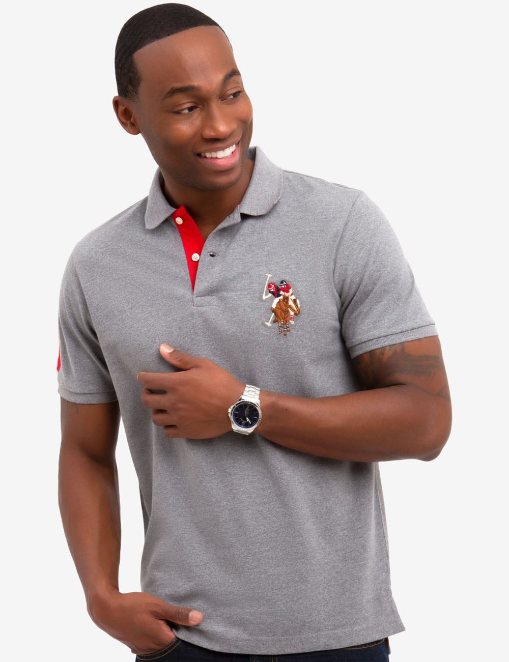 MULTI COLOR BIG LOGO SOLID POLO SHIRT - Image 14
