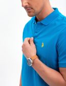 SOLID PIQUE SMALL LOGO POLO SHIRT