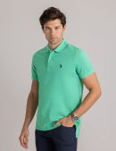 SOLID PIQUE SMALL LOGO POLO SHIRT