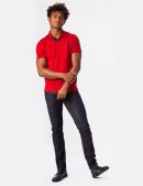 SLIM FIT STRETCH SOLID PIQUE POLO SHIRT