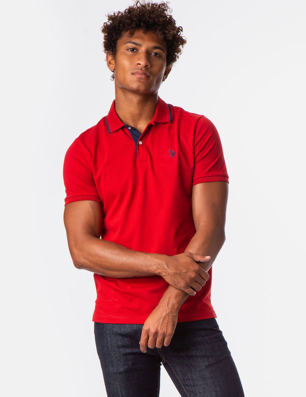 SLIM FIT STRETCH SOLID PIQUE POLO SHIRT - Image 15
