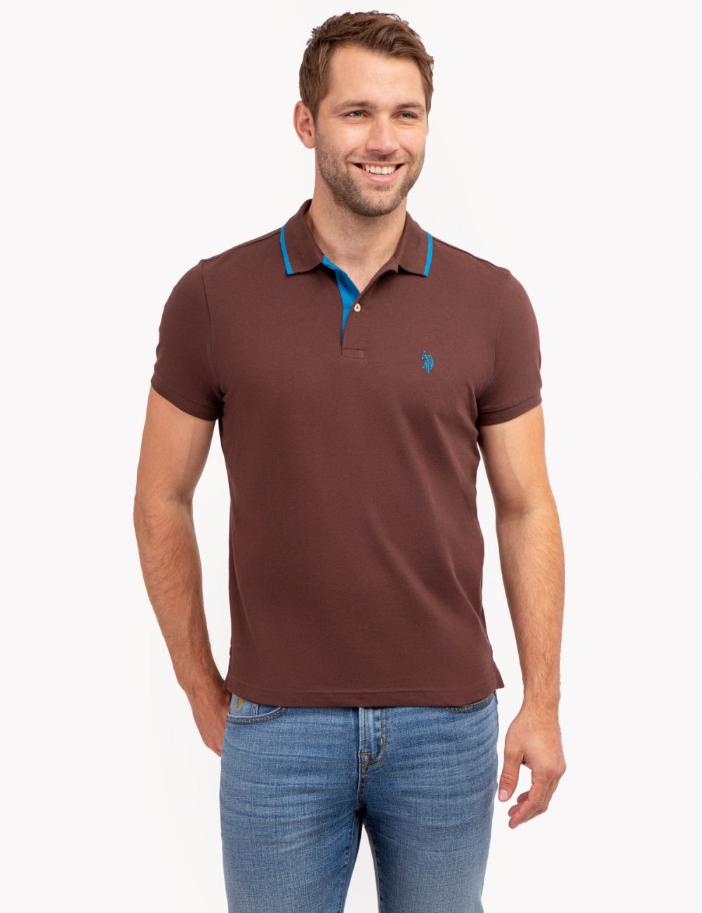 SLIM FIT STRETCH PIQUE SOLID POLO SHIRT - Image 26