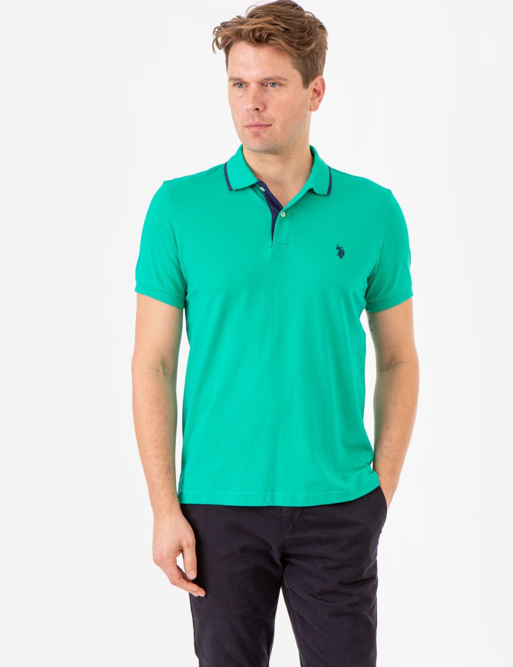 SLIM FIT STRETCH PIQUE SOLID POLO SHIRT - Image 21