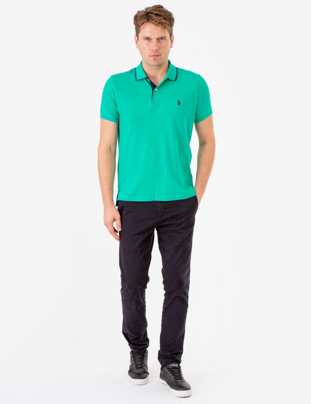 SLIM FIT STRETCH PIQUE SOLID POLO SHIRT - Image 23