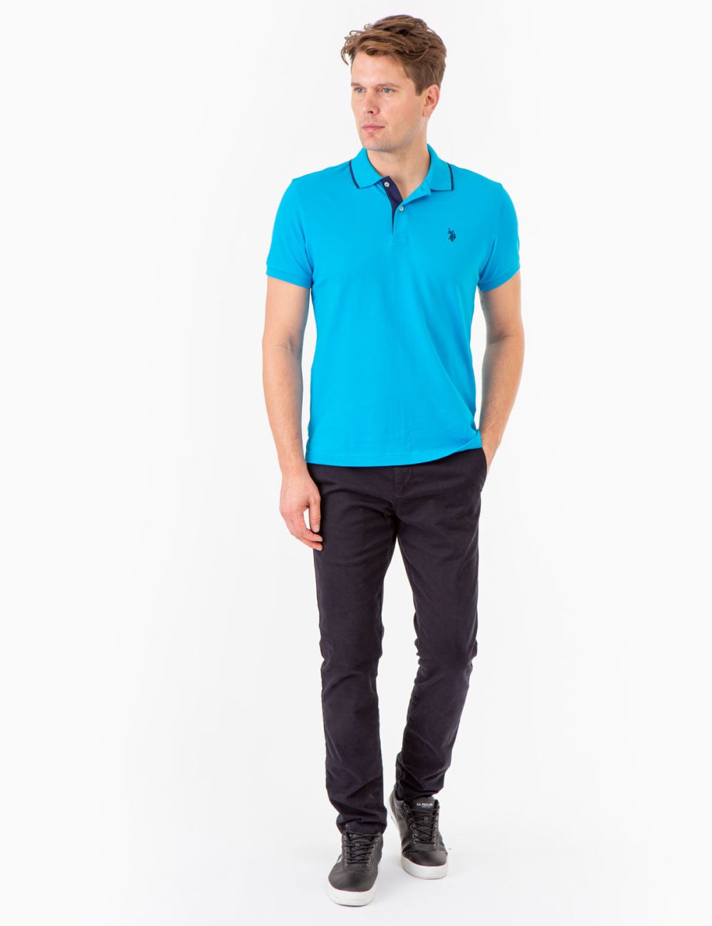 SLIM FIT STRETCH PIQUE SOLID POLO SHIRT - Image 3