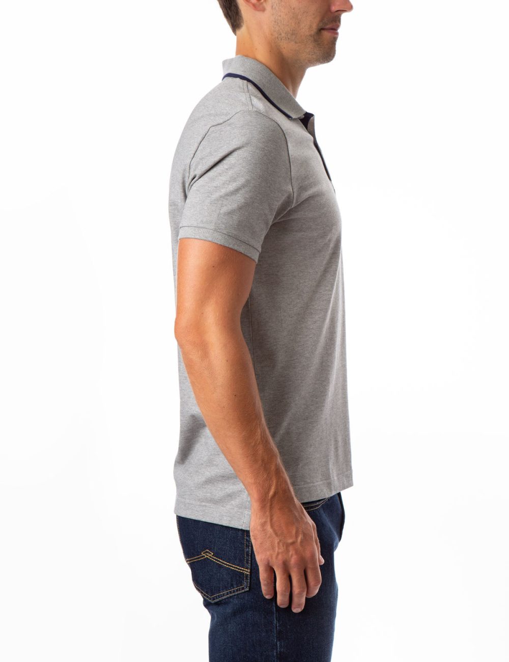 SLIM FIT STRETCH SOLID PIQUE POLO SHIRT - Image 21