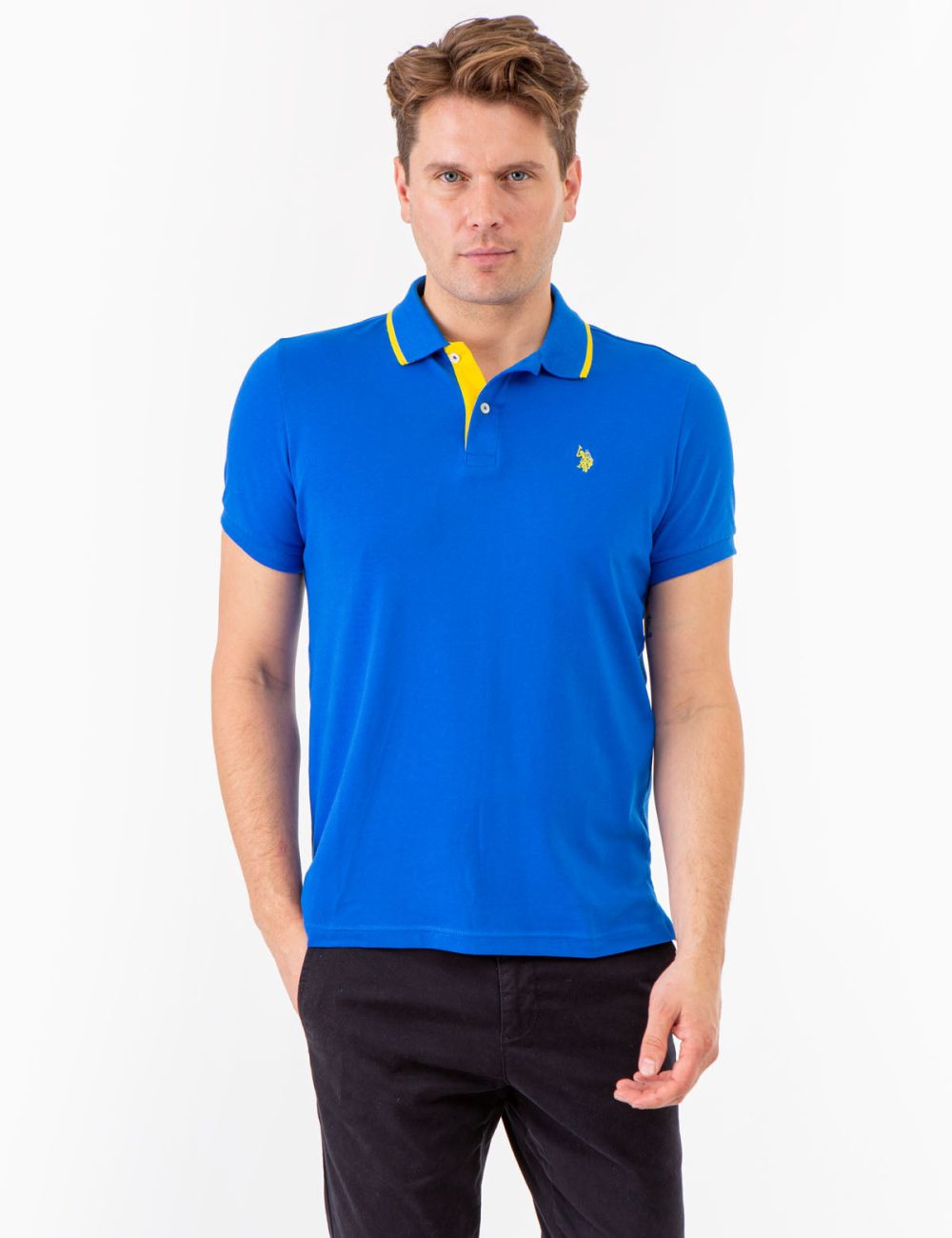 SLIM FIT STRETCH PIQUE SOLID POLO SHIRT - Image 17