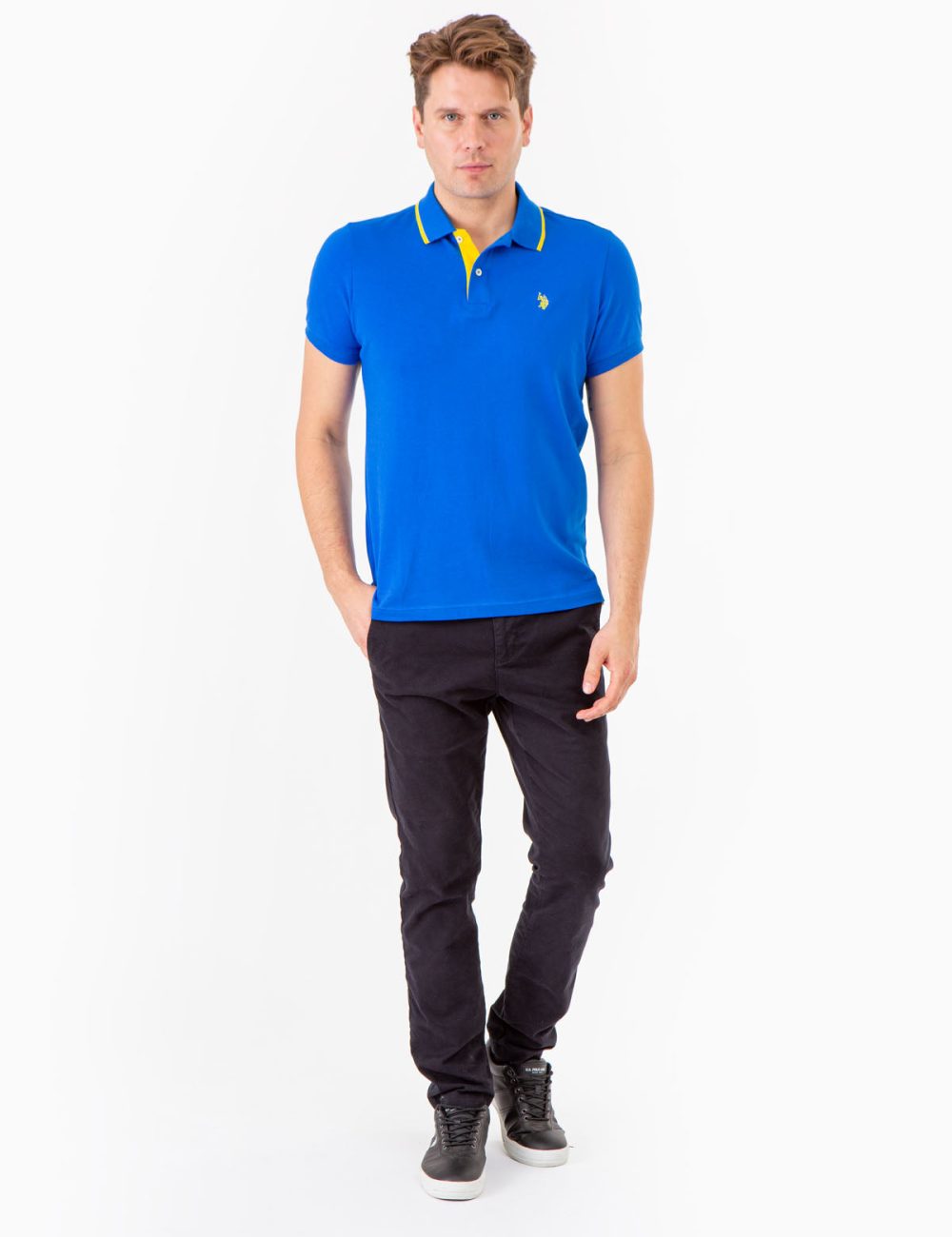 SLIM FIT STRETCH PIQUE SOLID POLO SHIRT - Image 19