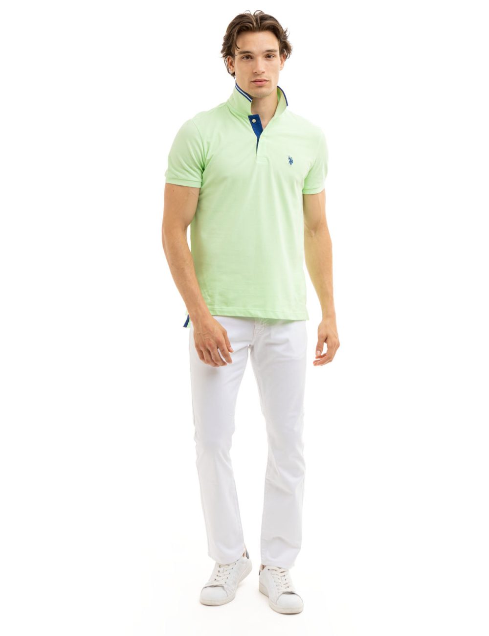 SLIM FIT STRETCH PIQUE SOLID POLO SHIRT - Image 15