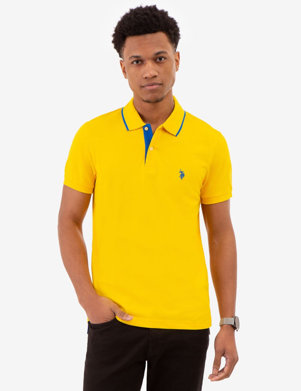 SLIM FIT STRETCH PIQUE SOLID POLO SHIRT - Image 13