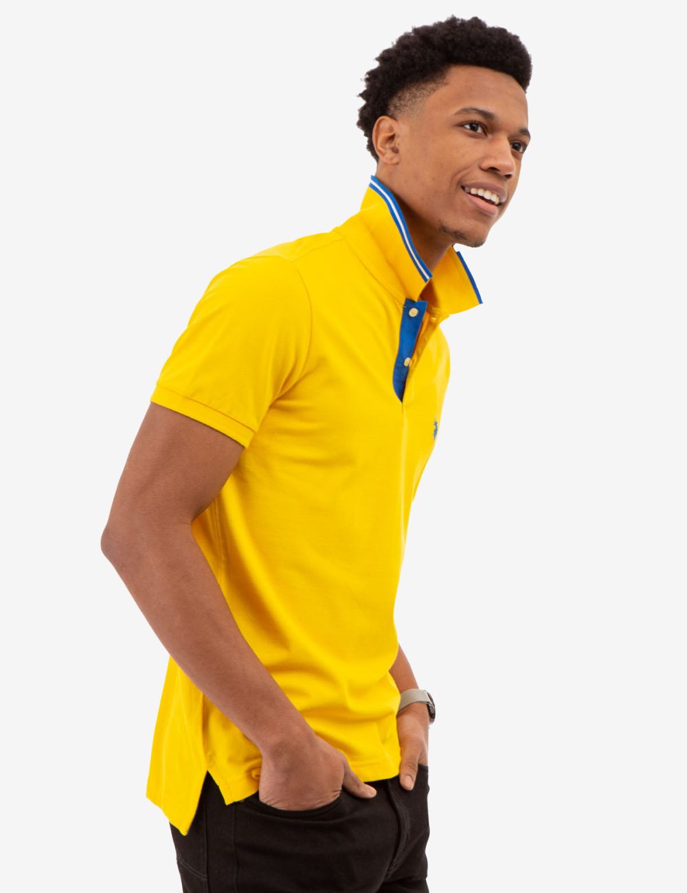 SLIM FIT STRETCH PIQUE SOLID POLO SHIRT - Image 14
