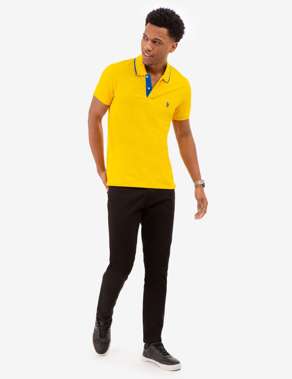 SLIM FIT STRETCH PIQUE SOLID POLO SHIRT - Image 15
