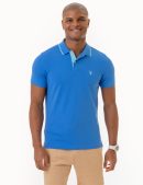 SLIM FIT STRETCH PIQUE SOLID POLO SHIRT