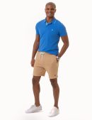 SLIM FIT STRETCH PIQUE SOLID POLO SHIRT