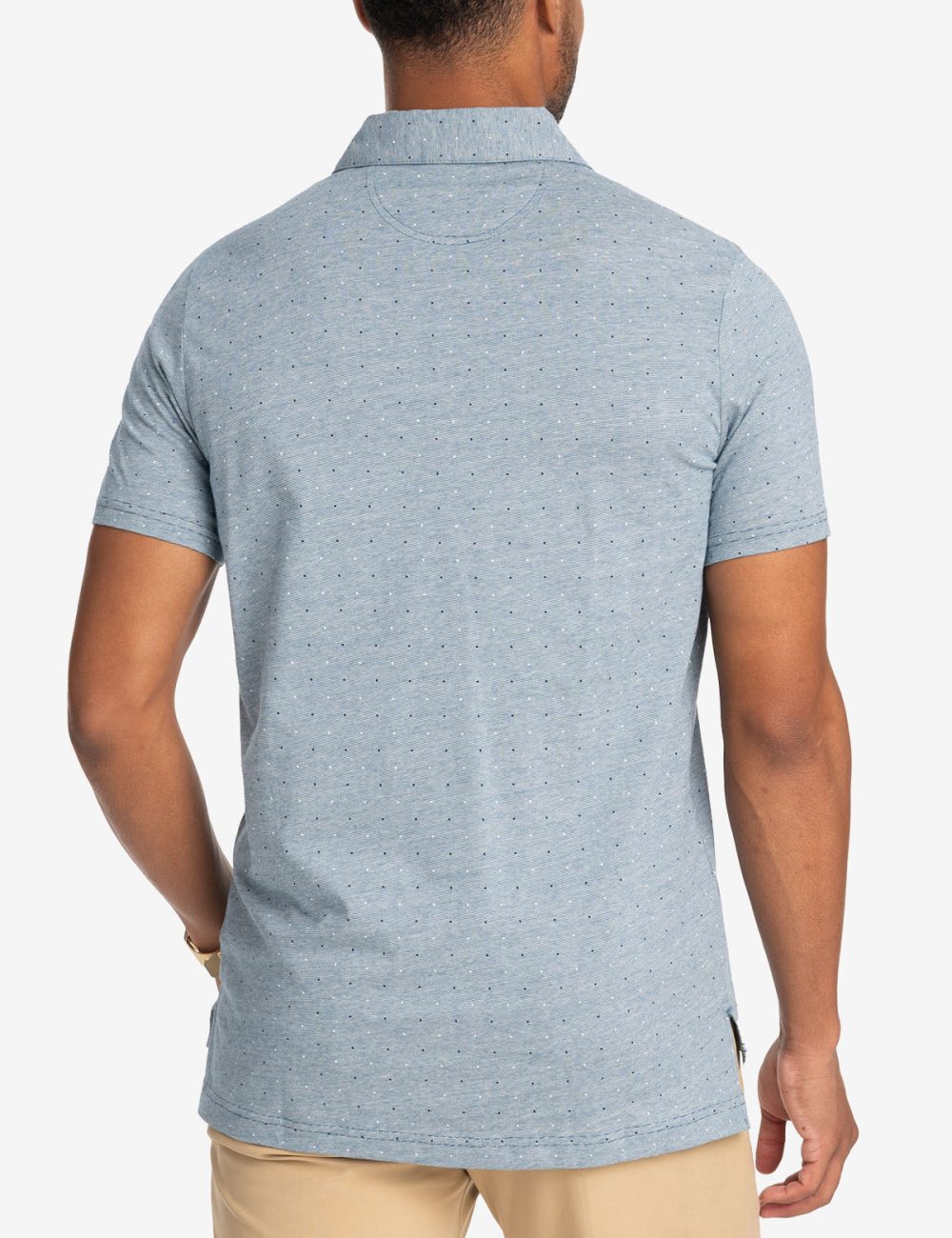 PRINTED END-ON-END STRIPED POLO SHIRT - Image 4