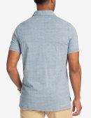 PRINTED END-ON-END STRIPED POLO SHIRT