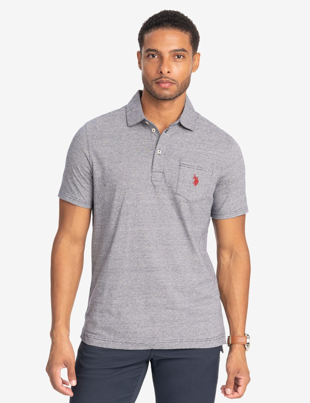 PRINTED END-ON-END STRIPED POLO SHIRT - Image 5