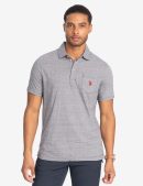 PRINTED END-ON-END STRIPED POLO SHIRT