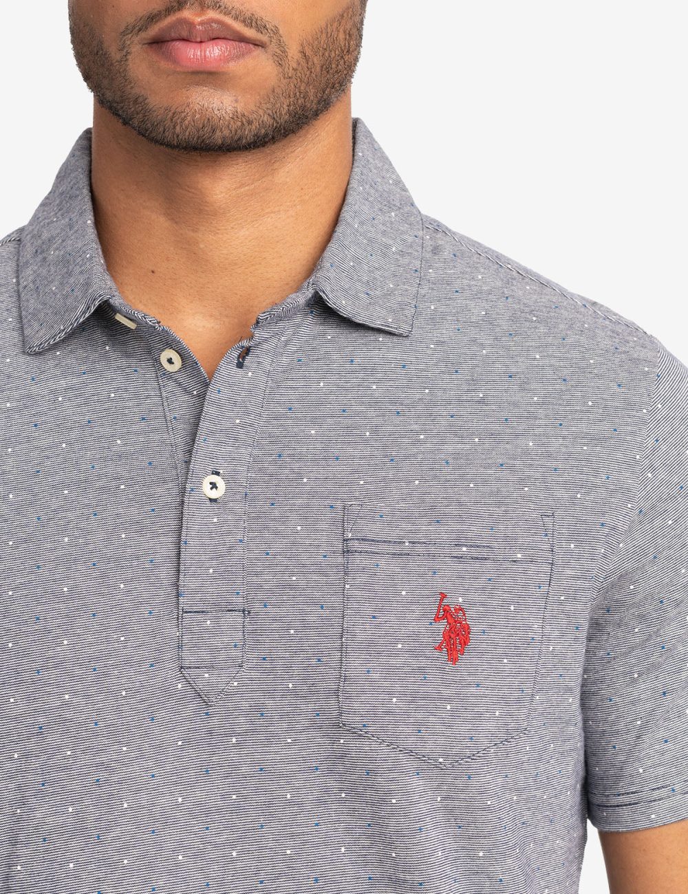 PRINTED END-ON-END STRIPED POLO SHIRT - Image 12