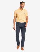 PRINTED END-ON-END STRIPED POLO SHIRT