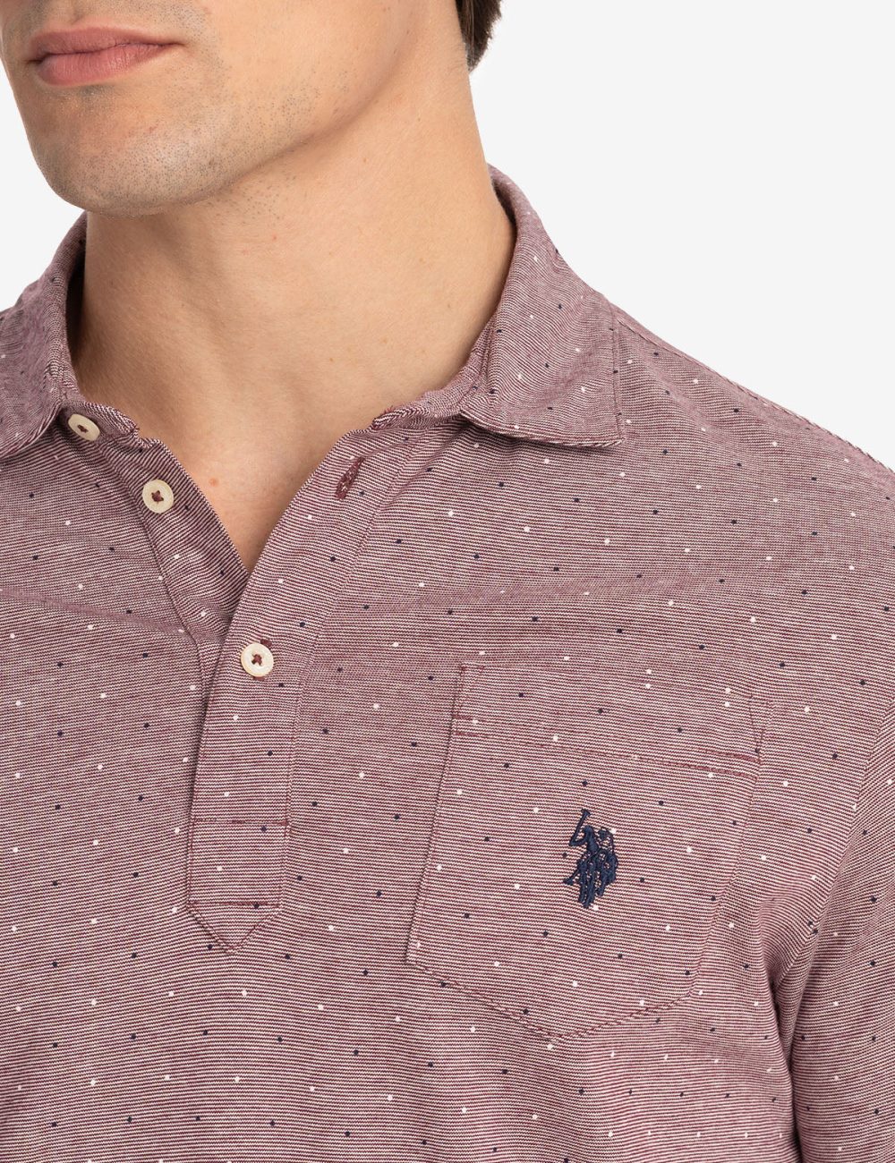 PRINTED END-ON-END STRIPED POLO SHIRT - Image 9