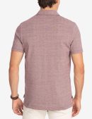 PRINTED END-ON-END STRIPED POLO SHIRT