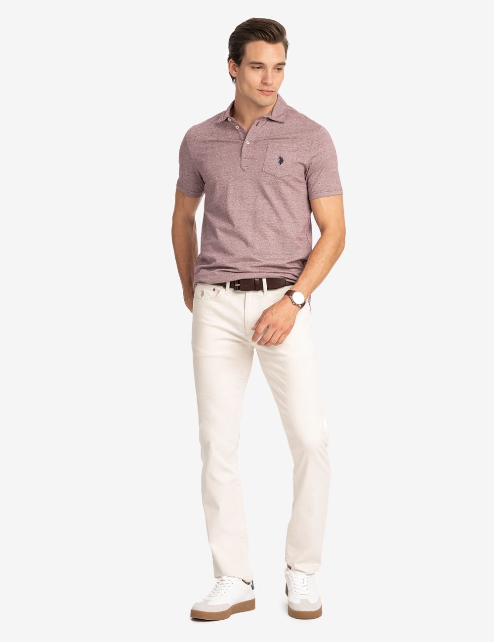 PRINTED END-ON-END STRIPED POLO SHIRT - Image 7
