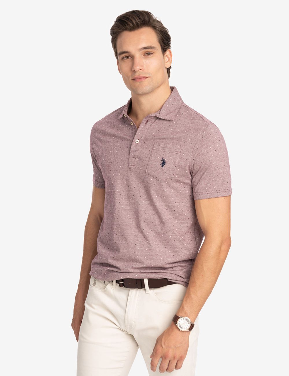 PRINTED END-ON-END STRIPED POLO SHIRT - Image 6