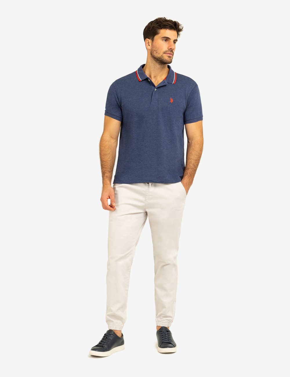 SLIM FIT TIPPED INTERLOCK POLO SHIRT - Image 15