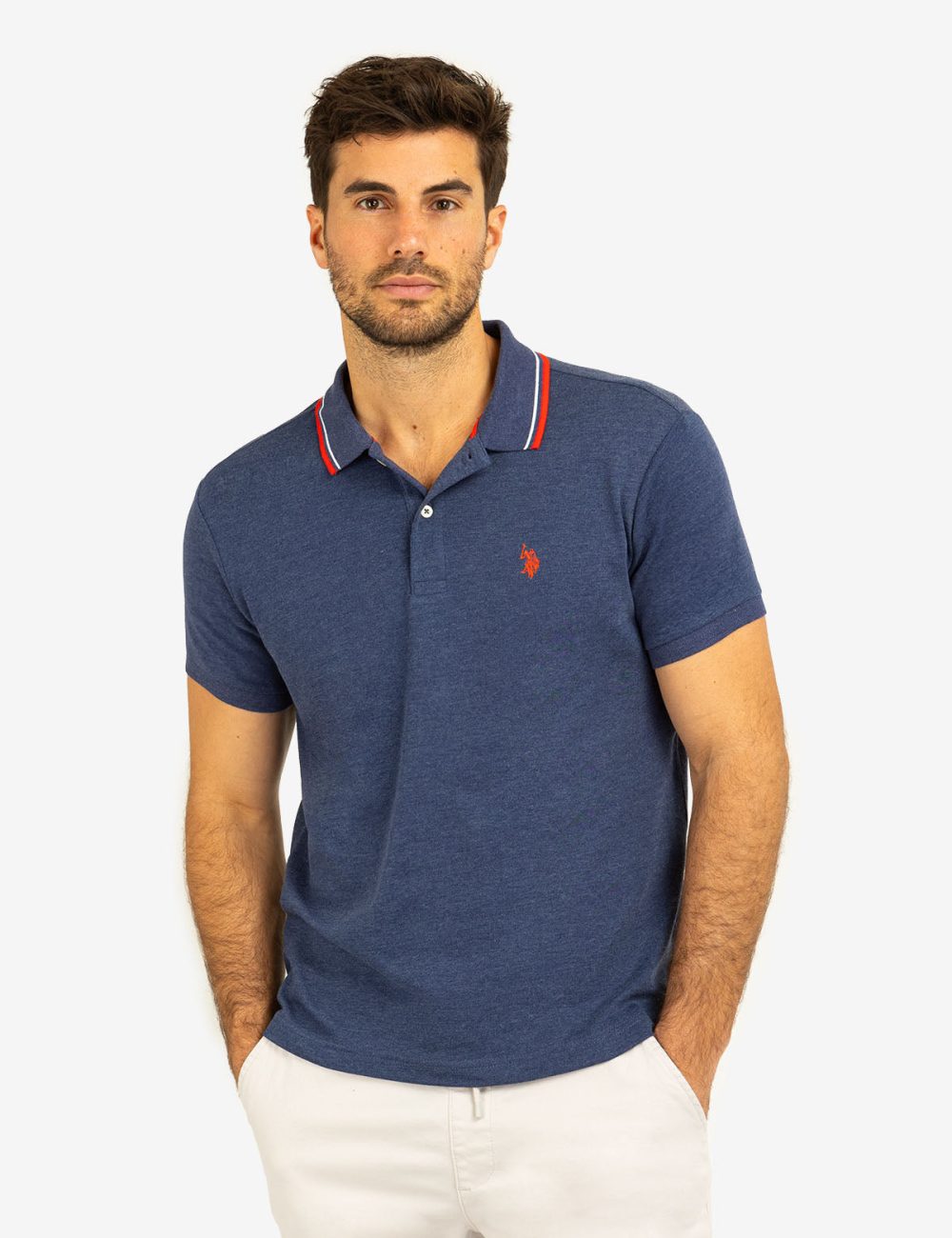SLIM FIT TIPPED INTERLOCK POLO SHIRT - Image 14