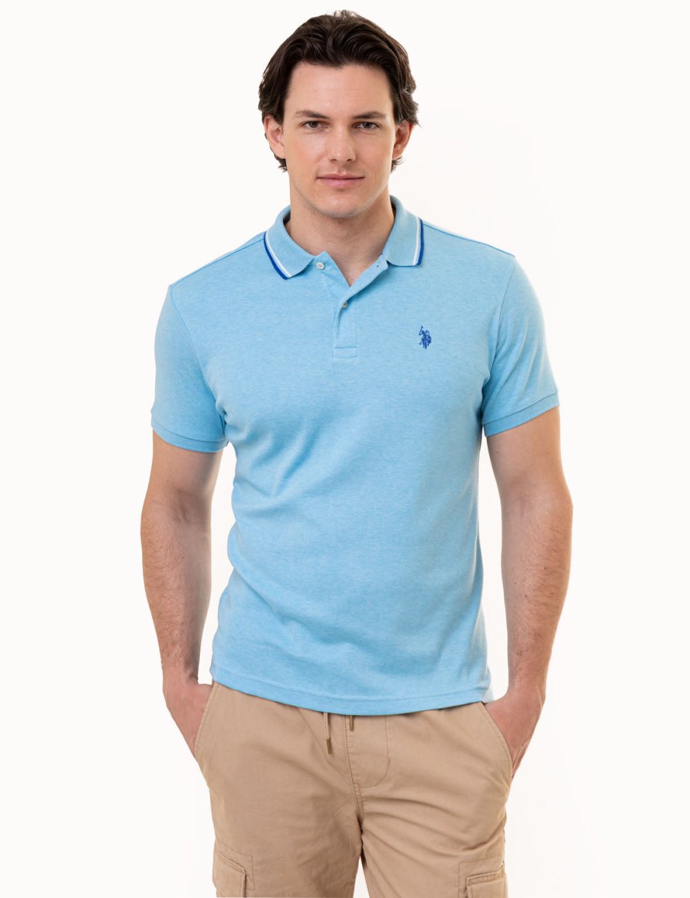 SLIM FIT SOLID INTERLOCK POLO SHIRT - Image 14