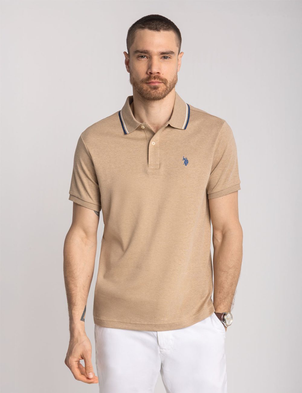 SLIM FIT TIPPED INTERLOCK POLO SHIRT - Image 5