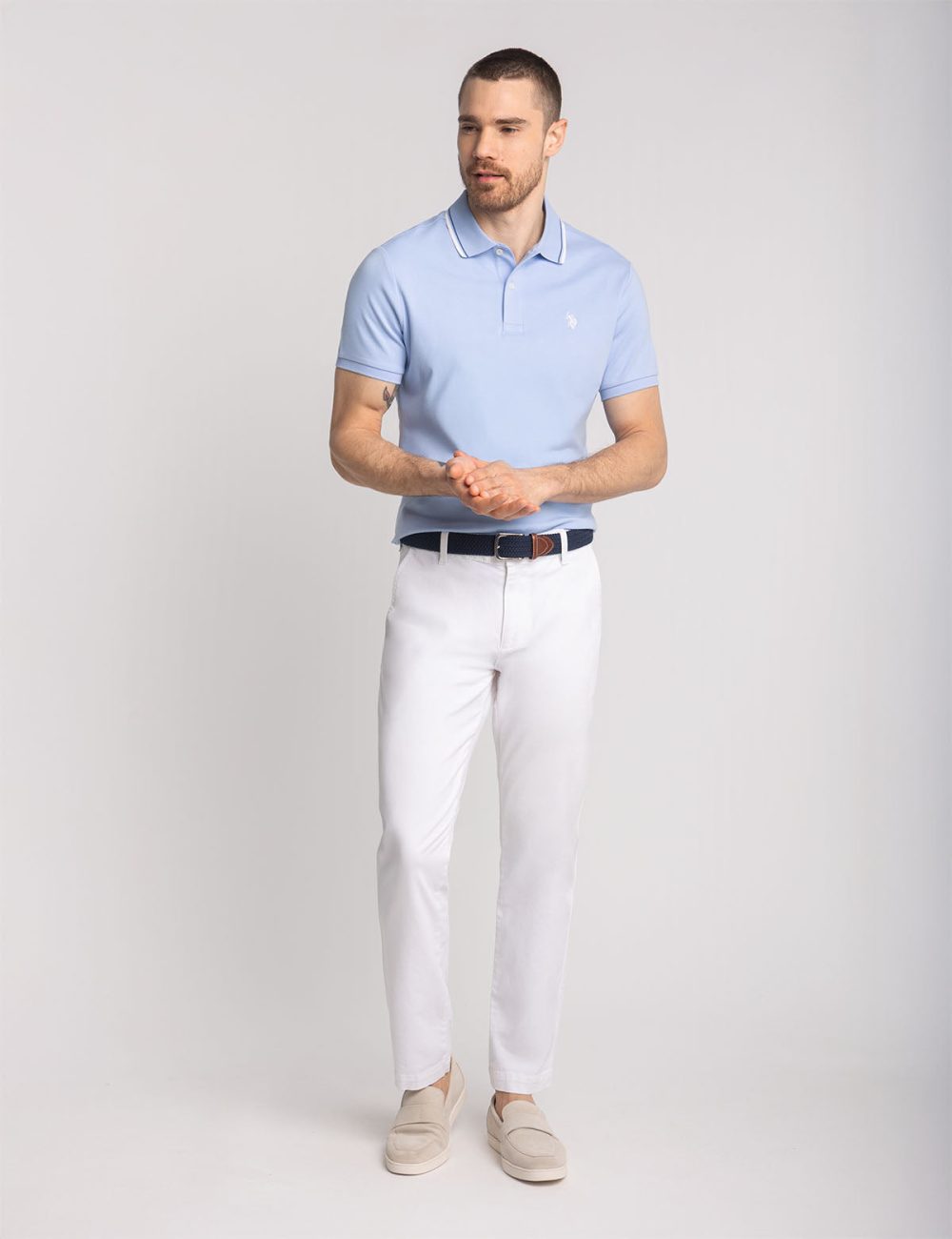 SLIM FIT SOLID INTERLOCK POLO SHIRT - Image 8