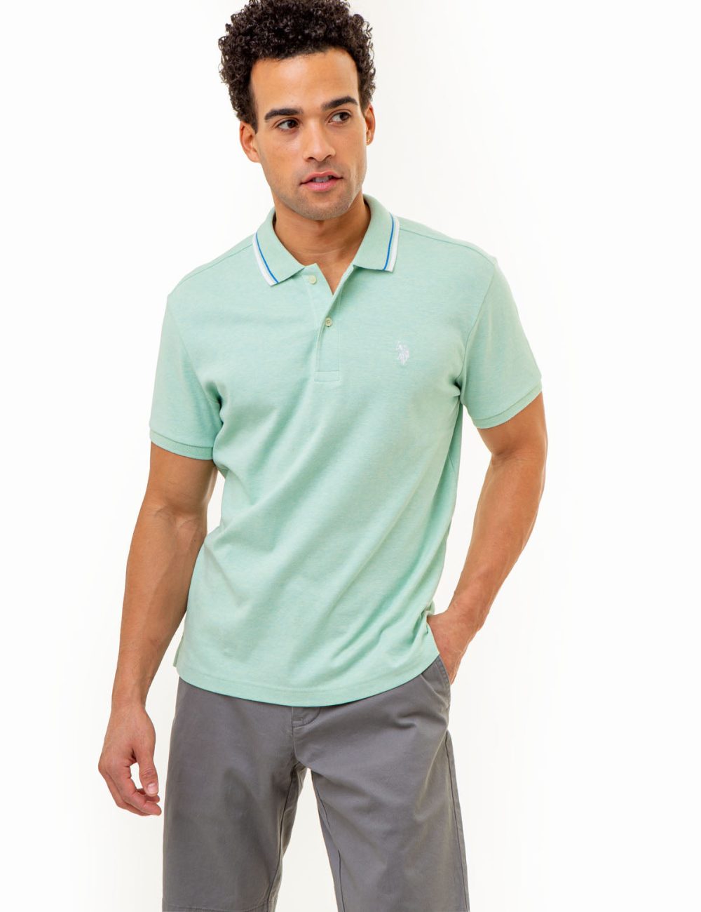 SLIM FIT SOLID INTERLOCK POLO SHIRT - Image 24