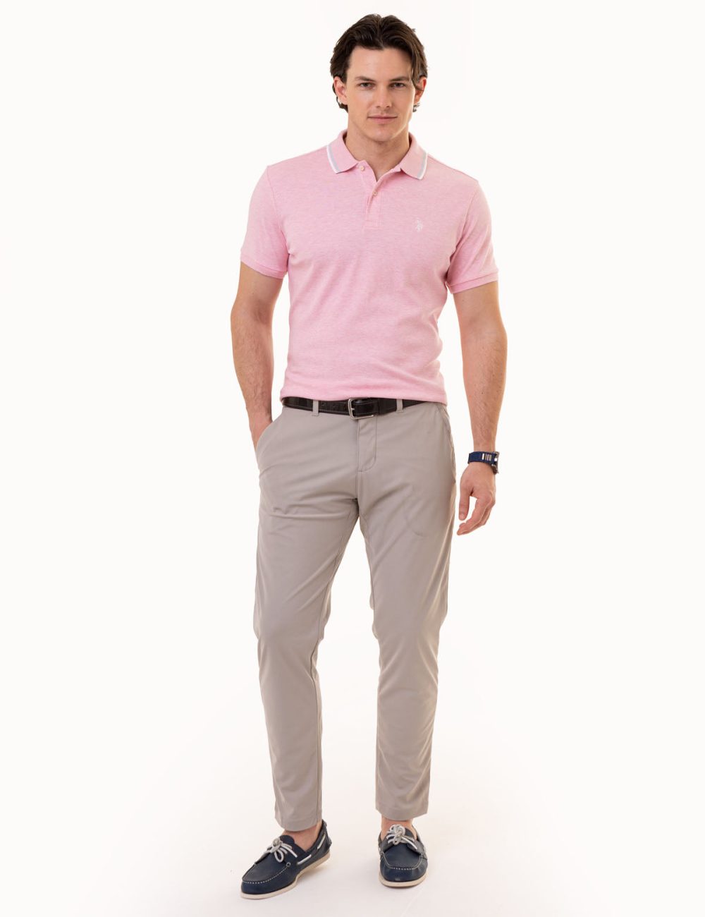 SLIM FIT SOLID INTERLOCK POLO SHIRT - Image 29