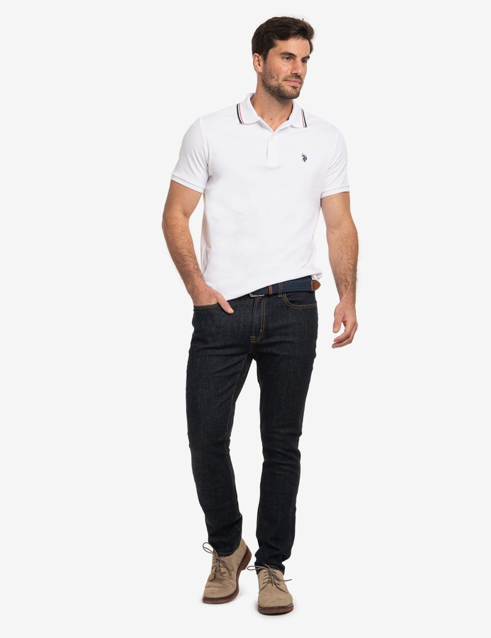 SLIM FIT TIPPED INTERLOCK POLO SHIRT - Image 21