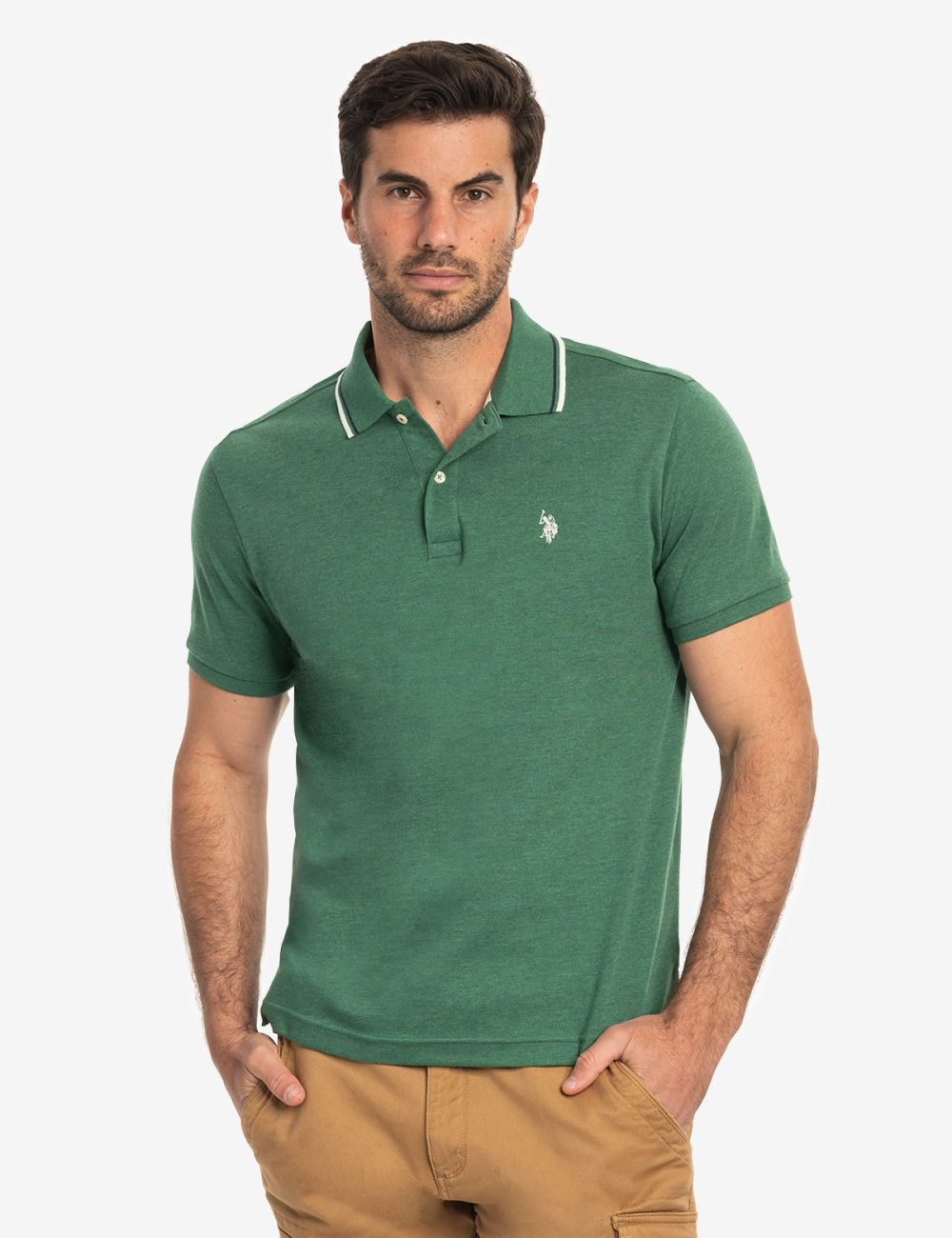 SLIM FIT TIPPED INTERLOCK POLO SHIRT - Image 5