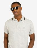 SLIM FIT TIPPED INTERLOCK POLO SHIRT