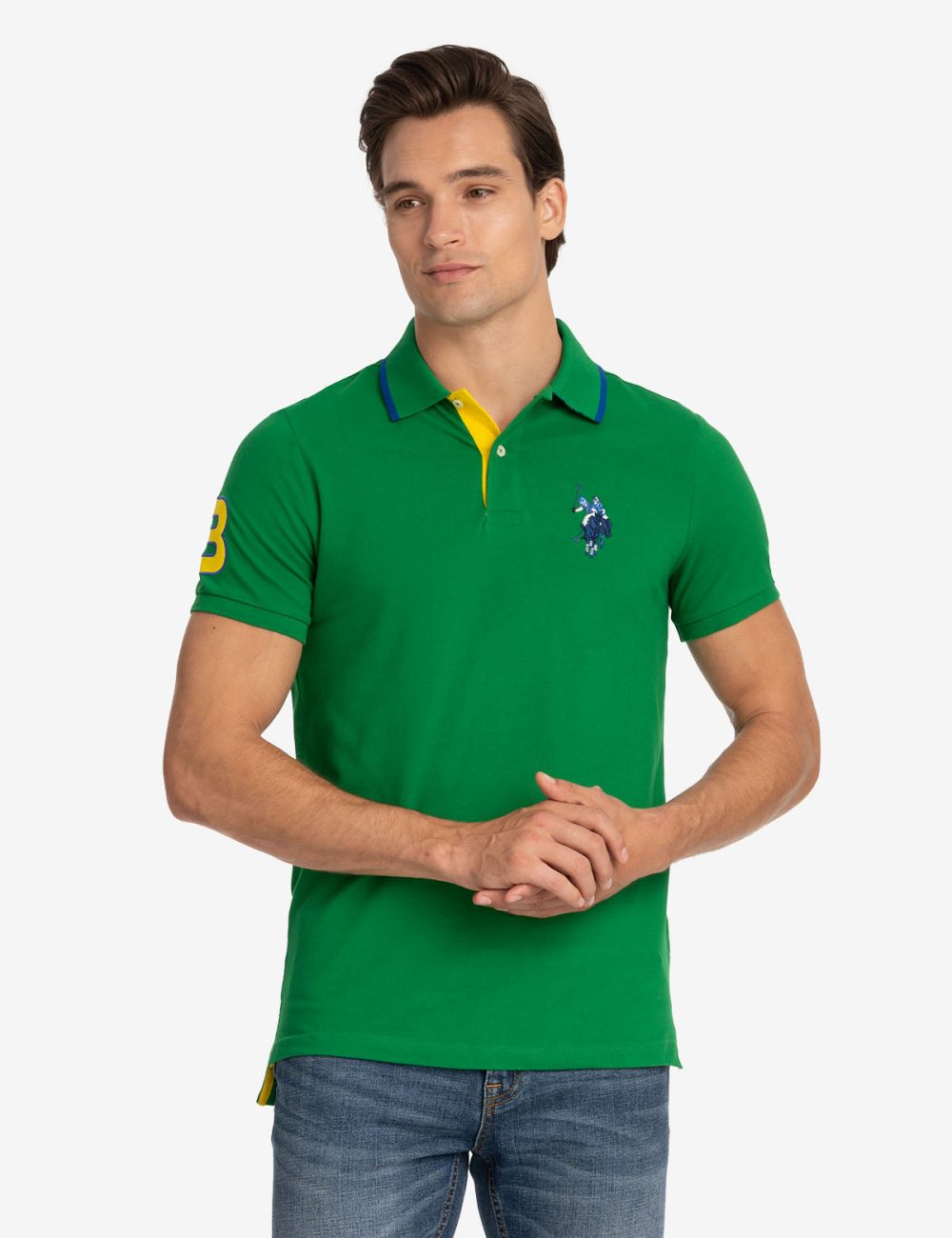 SLIM FIT BIG LOGO MULTI-TONAL POLO SHIRT - Image 7