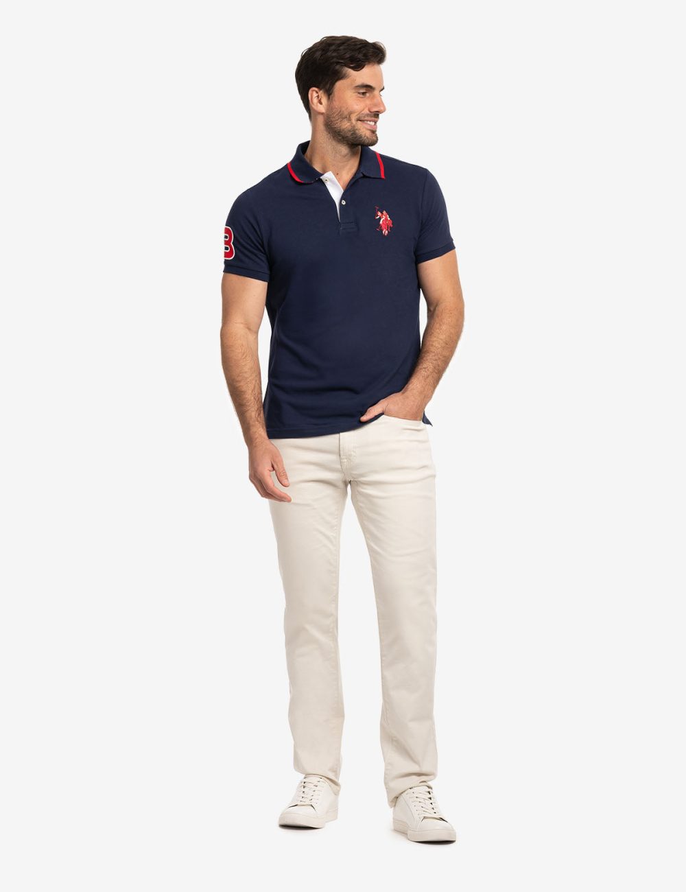 SLIM FIT BIG LOGO MULTI-TONAL POLO SHIRT - Image 13