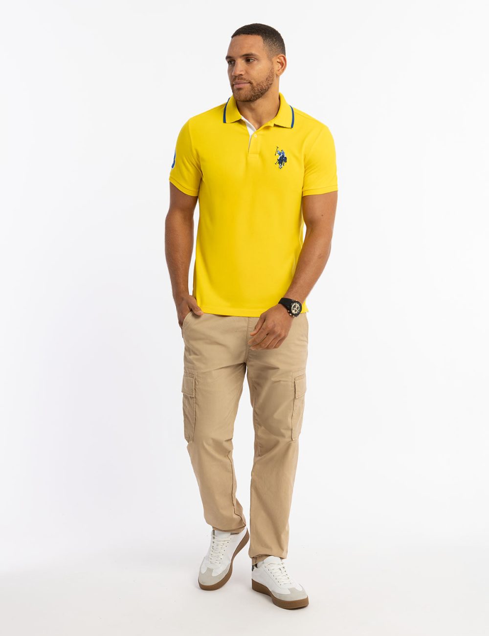 SLIM FIT BIG LOGO MULTI-TONAL POLO SHIRT - Image 3