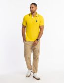 SLIM FIT BIG LOGO MULTI-TONAL POLO SHIRT