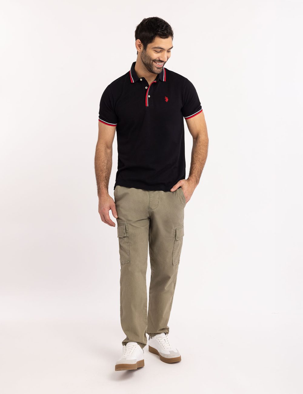 SIGNATURE STRIPE RIB TIPPED TRIM POLO SHIRT - Image 13