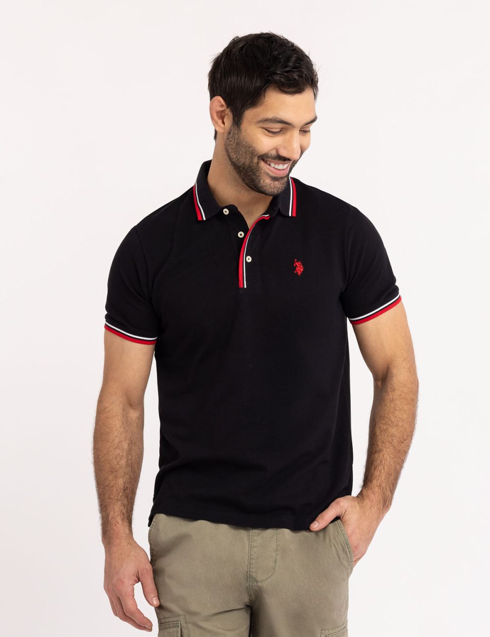 SIGNATURE STRIPE RIB TIPPED TRIM POLO SHIRT - Image 10